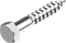 Винт для дерева 8*120 6 гр/гл БЦ DIN 571 ВДШ008120